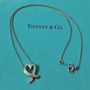 TIFFANY & CO. Vintage Paloma Picasso Diamond Silver (925) Loving Heart …
